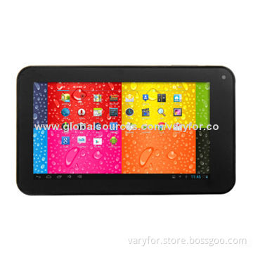 7-inch Tablet PC, 800x480 Pixels, 512MB+4GB, Bluetooth Wi-Fi Dual Camera USB2.0 with Cheap Price